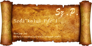 Székelyi Pál névjegykártya