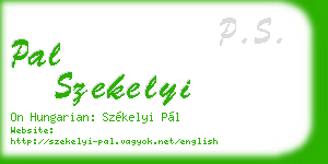 pal szekelyi business card