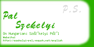 pal szekelyi business card